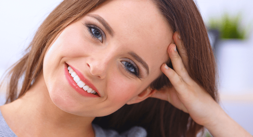woman smiling
